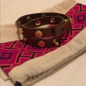 Tory Burch Leather Wrap Bracelet